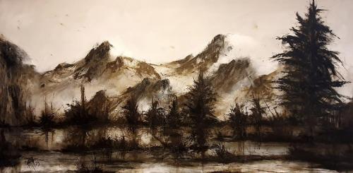 Gemälde von einem Alpenmoor von Kresimir Crash Vorich